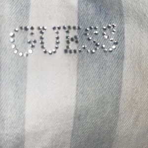 Brand new no tags kids size GUESS denim overall dress! Button down